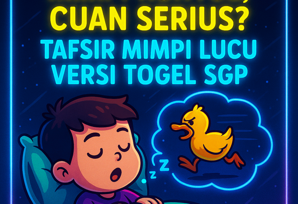 Mimpi Konyol, Cuan Serius? Tafsir Mimpi Lucu Togel SGP Ilustrasi animasi lucu bertema mimpi konyol dan togel SGP, menampilkan anak laki-laki tidur dengan mimpi bebek kuning marah